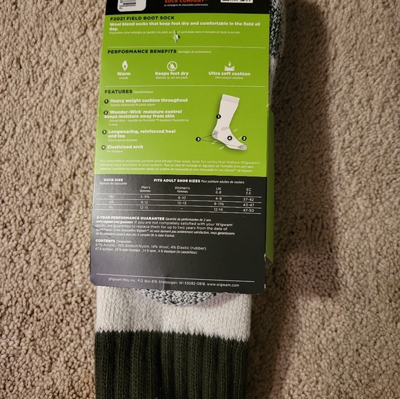 WIGWAM Field Boot Sock -Medium, Dark Grey - Picture 2 of 5